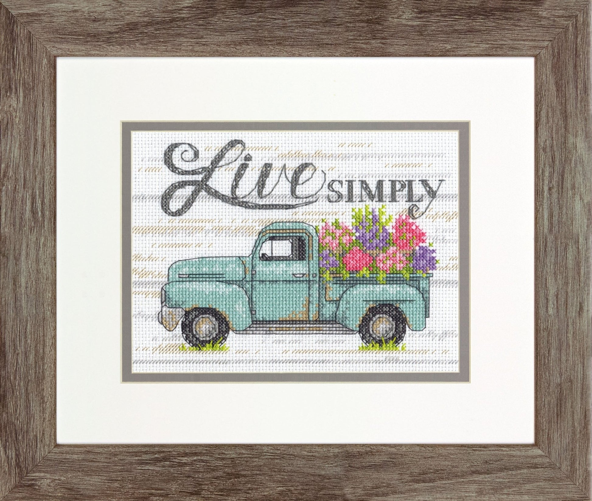 Dimensions Cross Stitch Canvas Kit Needlecraft Crafts 17.8x12.7cm - Flower Truck - Home - Crafts