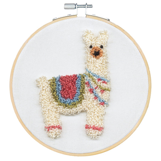 Dimensions Punch Needle Canvas Kit Needlecraft Crafts 20cm / 8in - Furry Llama - Home - Crafts