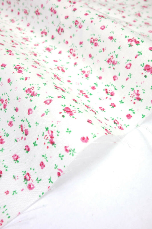 Ditsy Pink Shabby Chic Polycotton Floral Fabric - Home - Crafts