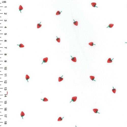 Ditsy Strawberries Shabby Chic Polycotton Floral Fabric - Home - Crafts