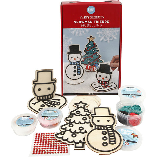 DIY Kit Wooden Figures Foam Clay Rhinestones Decoration Crafts - Polar - Home - Crafts