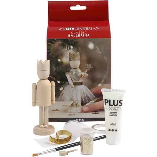 DIY Wooden Ballerina Kit Wth Plus Colour Christmas Decoration Figures Crafts - Home - Crafts