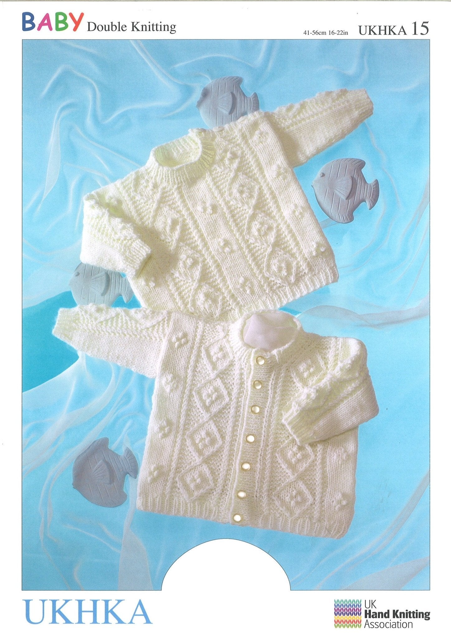 Double Knitting Crocheting Pattern Sweater Cardigan 0 To 2 Years 41 - 56 cm 16 - 22 inches - Home - Crafts