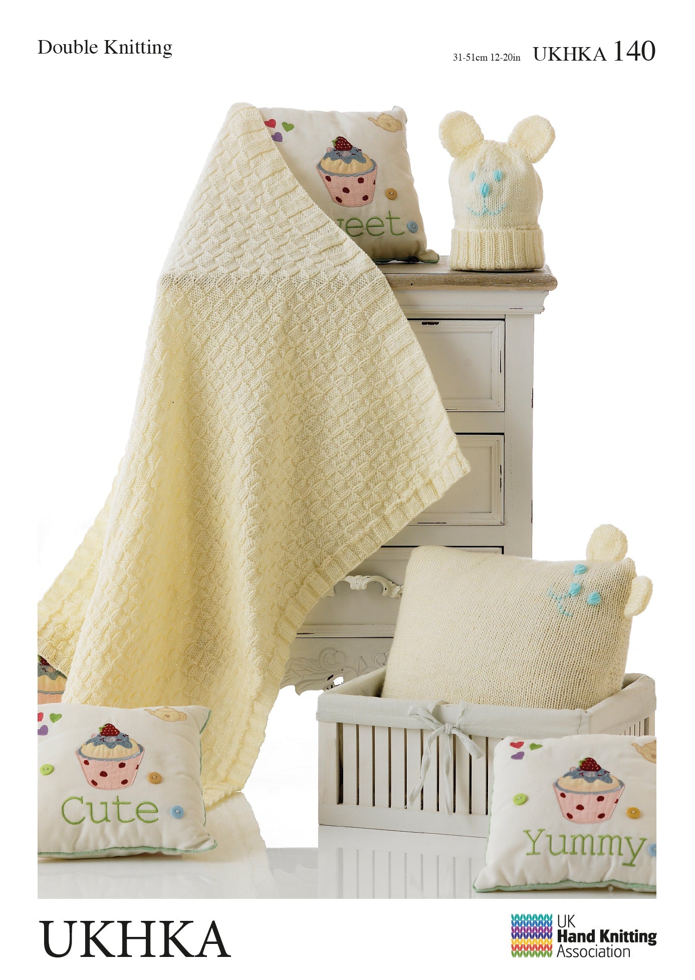 Double Knitting Pattern Blanket Cushion Hat 0 To 1 Year 31 - 51 cm 12 - 20 inches - Home - Crafts