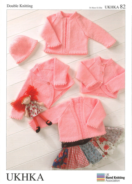 Double Knitting Pattern Boleros Cardigans Hat 0 To 2 years 31 - 56 cm 12 - 22 inches - Home - Crafts