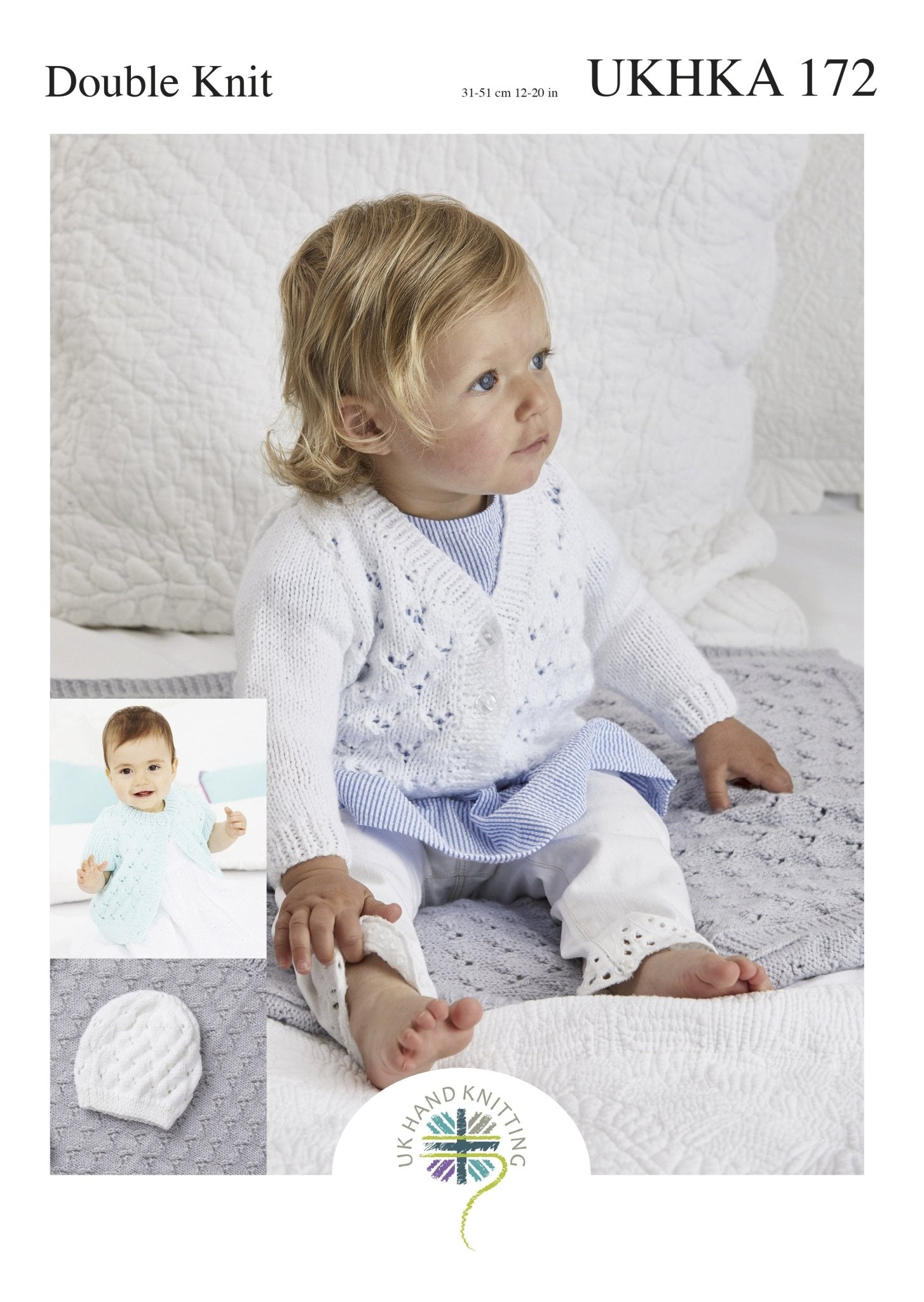 Double Knitting Pattern Cardigan Hat 0 To 1 years 31 - 51 cm 12 - 20 inches - Home - Crafts