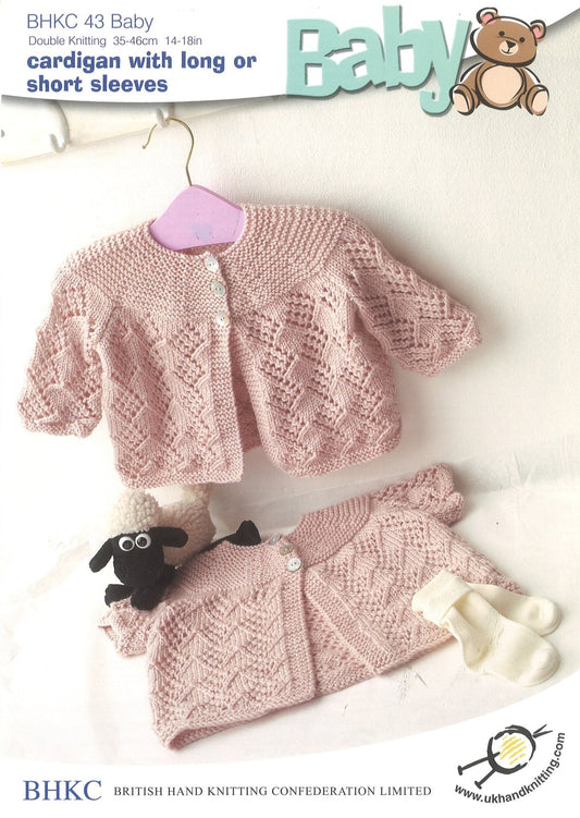 Double Knitting Pattern Cardigans 35 - 46 cm 14 - 18 inches - Home - Crafts