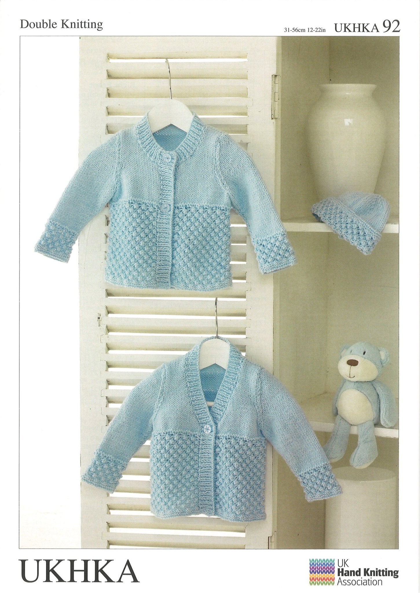 Double Knitting Pattern Cardigans Hat 0 To 2 years 31 - 56 cm 12 - 22 inches - Home - Crafts