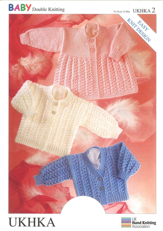 Double Knitting Pattern Cardigans Matinee Coat 0 To 1 years 31 - 51 cm 12 - 20 inches - Home - Crafts