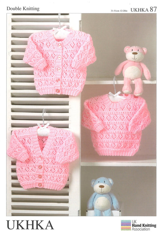 Double Knitting Pattern Cardigans Sweaters 0 To 2 years 31 - 51 cm 12 - 20 inches - Home - Crafts