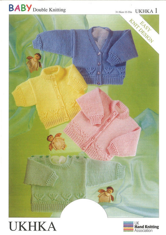 Double Knitting Pattern Cardigans Sweaters 0 To 2 years 31 - 56 cm 12 - 22 inches - Home - Crafts