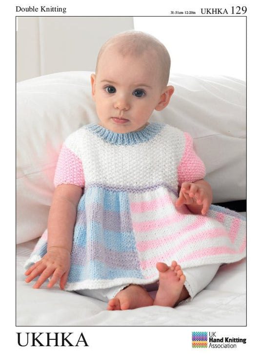 Double Knitting Pattern Dress Cardigans Hat 0 To 1 years 31 - 51 cm 12 - 20 inches - Home - Crafts