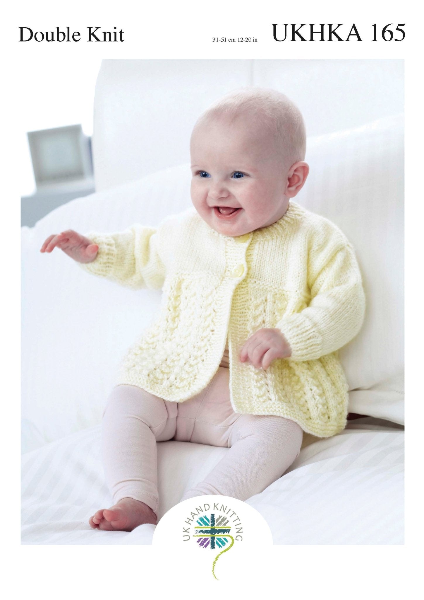 Double Knitting Pattern Lace Detail Cardigan 0 To 1 years 31 - 51 cm 12 - 20 inches - Home - Crafts