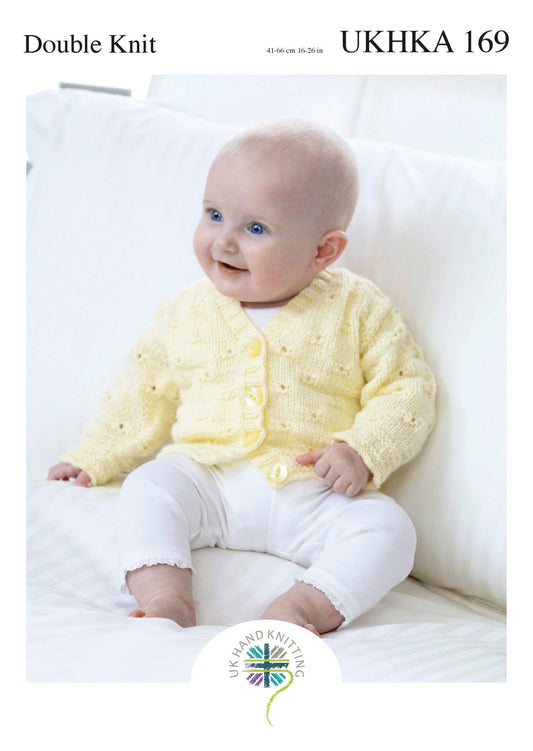 Double Knitting Pattern Lace Detail Cardigan 0 To 6 years 41 - 66 cm 16 - 26 inches - Home - Crafts