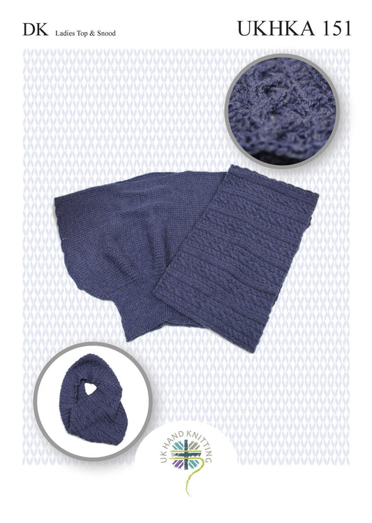 Double Knitting Pattern Ladies Top Snood 81 - 112 cm 32 - 44 inches - Home - Crafts