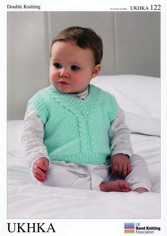 Double Knitting Pattern Slipovers Cardigans Waistcoat 0 To 1 years 31 - 51 cm 12 - 20 inches - Home - Crafts