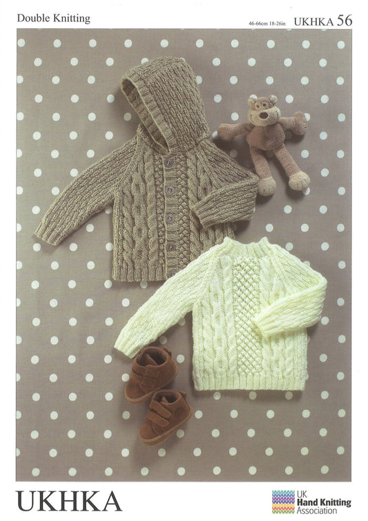 Double Knitting Pattern Sweater Jacket 3 months To 6 years 46 - 66 cm 18 - 26 inches - Home - Crafts