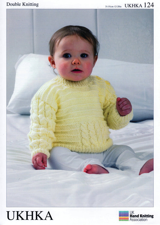 Double Knitting Pattern Sweaters Cardigans 0 To 1 years 31 - 51 cm 12 - 20 inches - Home - Crafts