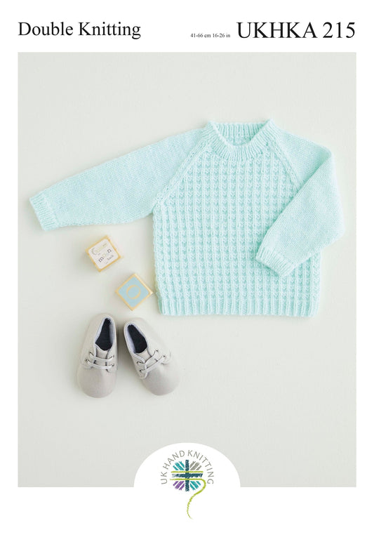 Double Knitting Patterned Woolen Baby Jumper Yarn Crocheting Crafts 41 - 66 cm - Home - Crafts