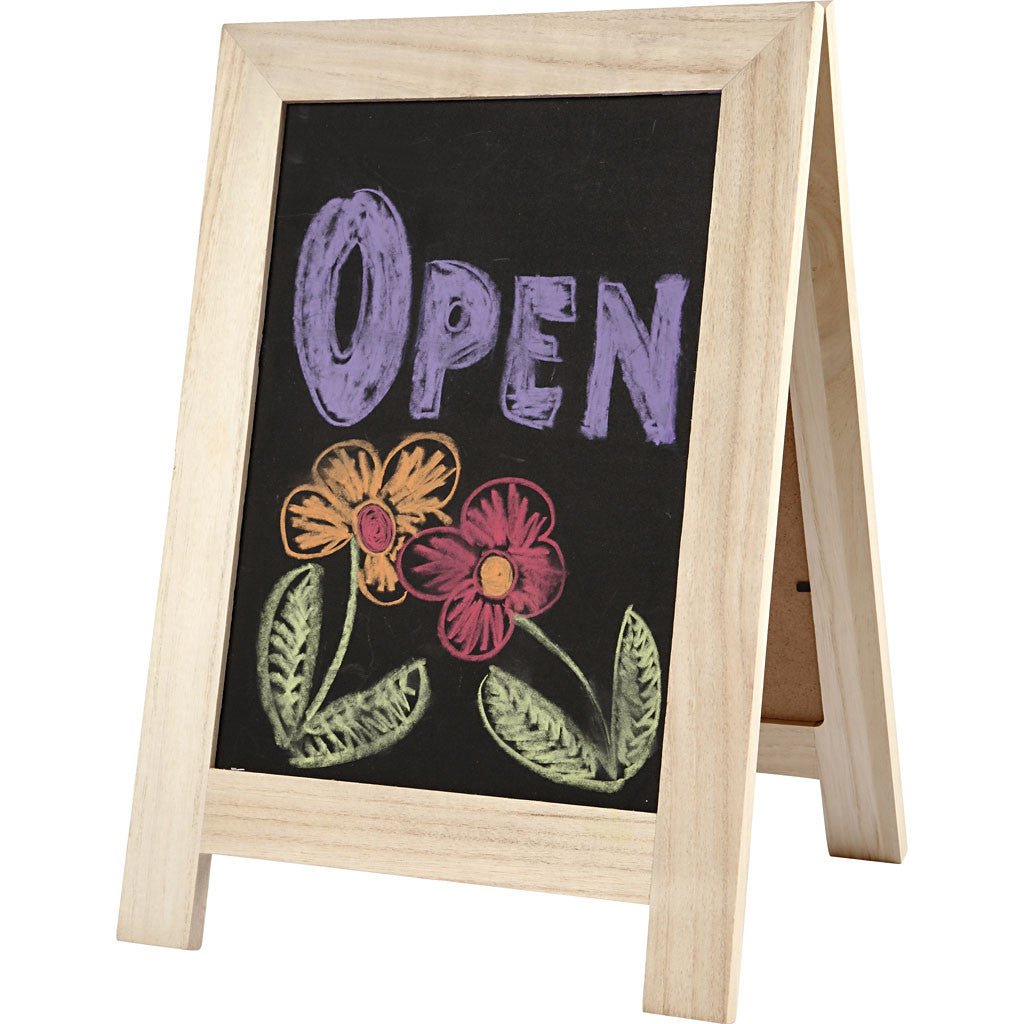Double Sided A4 Sized Wooden Holder With Plexiglass Decoration Sign Crafts W: 26 cm H: 40 cm - Home - Crafts