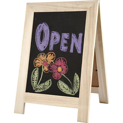 Double Sided A4 Sized Wooden Holder With Plexiglass Decoration Sign Crafts W: 26 cm H: 40 cm - Home - Crafts