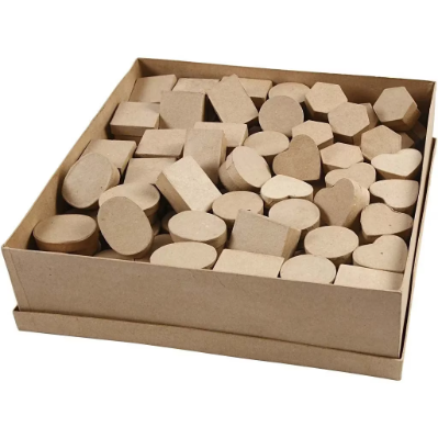 6 Mini Assorted Boxes Natural Paper Mache Card Boxes | Gift Storage Decorate Personalize