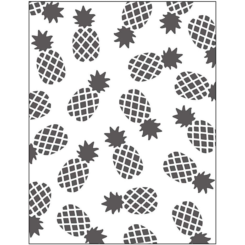 Embossing Folder Suitable For All Machines 5.5" x 4.5" - Pineapples - Home - Crafts