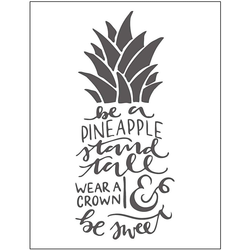 Embossing Folder Suitable For All Machines 5.5" x 4.5" - Pineapples Words - Home - Crafts