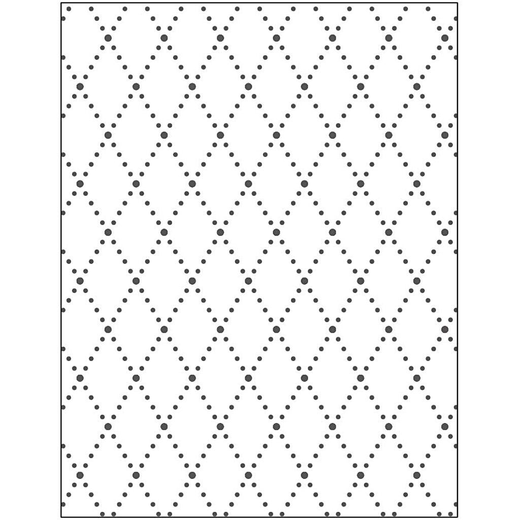 Embossing Folder Suitable For All Machines 5.5" x 4.5" - Rhombus - Home - Crafts
