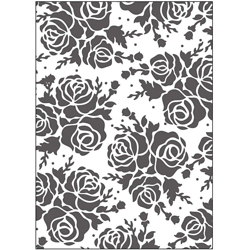 Embossing Folder Suitable For All Machines 5.5" x 4.5" - Roses - Home - Crafts
