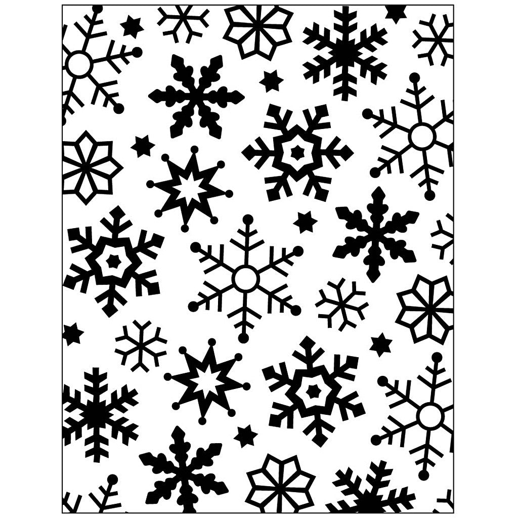 Embossing Folder Suitable For All Machines 5.5" x 4.5" - Snowflakes - Home - Crafts