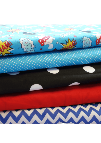 Fabric Bundles Fat Quarters Polycotton Material Boom Pow Wow Spots Children Craft - Home - Crafts