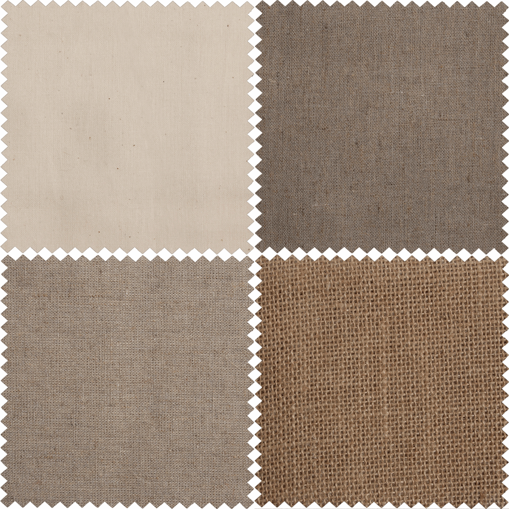 Fabric Natural Colours Fat Quarter Tartans Cotton Pack of 5