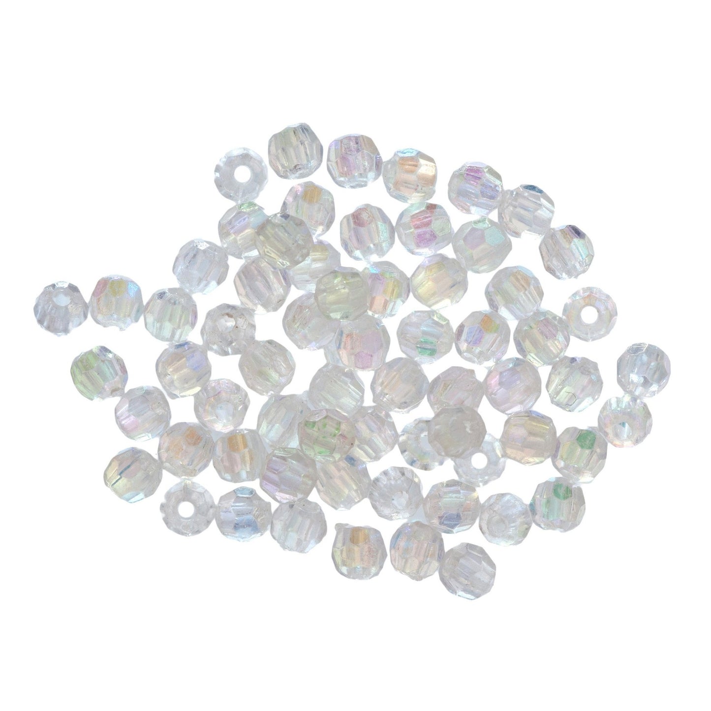 Faceted Aurora Beads 4-8mm 100 Pack Trimits Essentials Beading supplies Jewellery Beadwork DIY Handmade