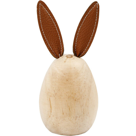 Flat Bottom Light Wood Rabbit Home Decoration Crafts 13 cm - Home - Crafts