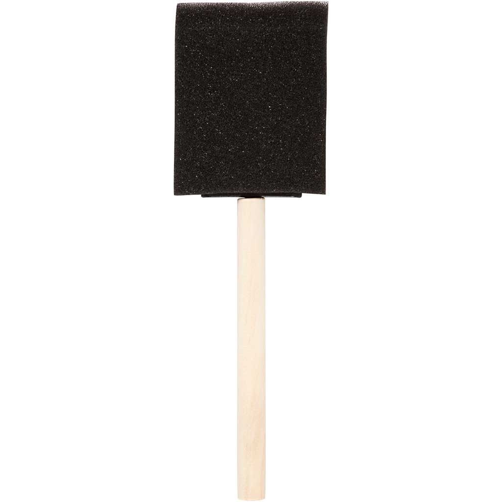 Foam Brushes For Painting With Wooden Handle 50 mm x 10 - Home - Crafts