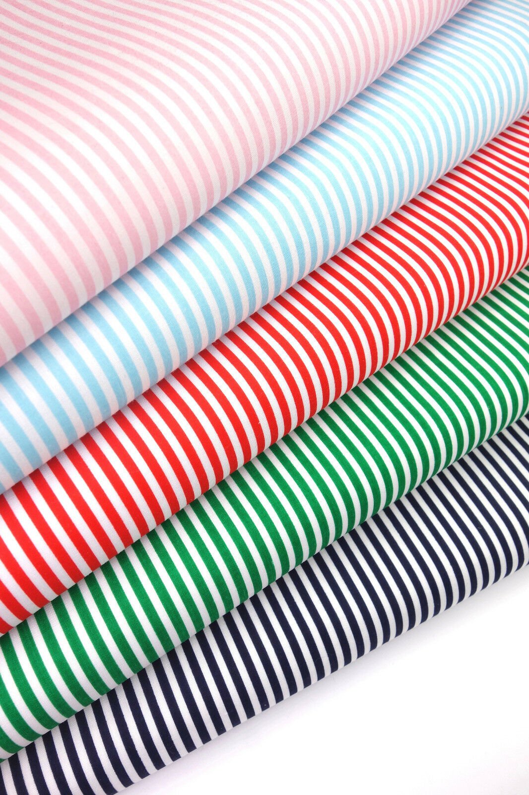 Geometric Fabric Bundles Fat Quarters Polycotton Material Thin Stripes Craft - MULTI - Home - Crafts