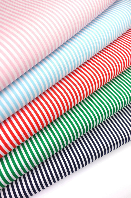 Geometric Fabric Bundles Fat Quarters Polycotton Material Thin Stripes Craft - MULTI - Home - Crafts