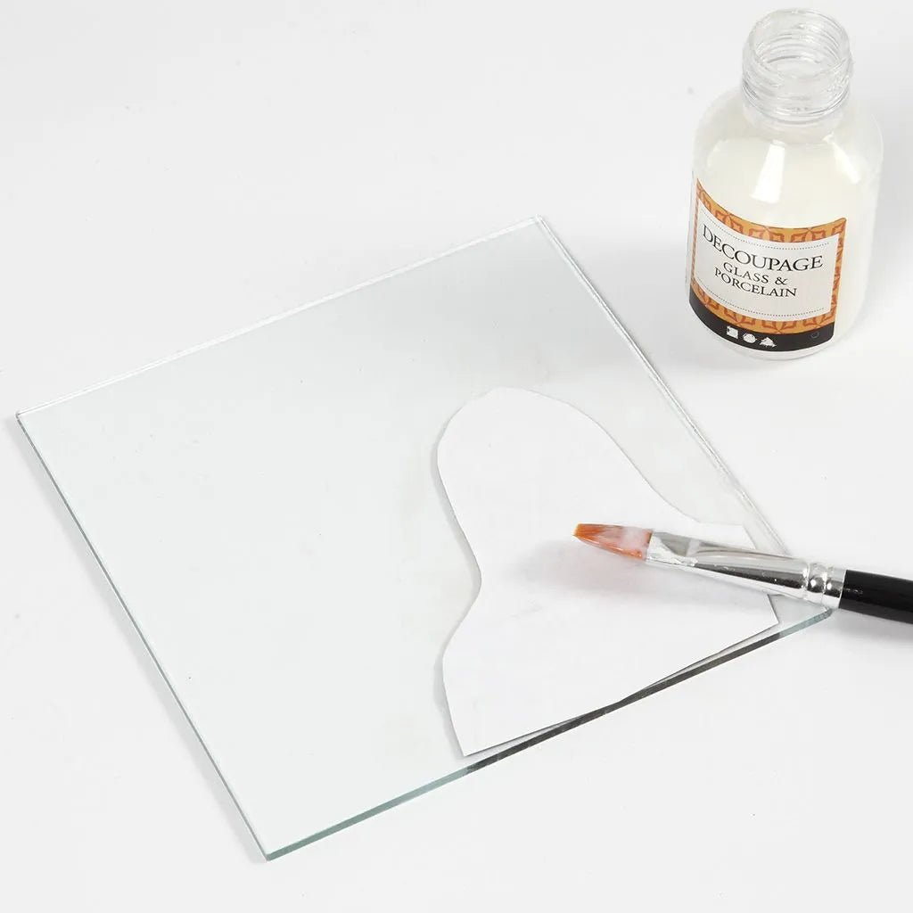 Glass Plate with Wooden Holder Smooth Edges Perfect Handmade Gift Trophy