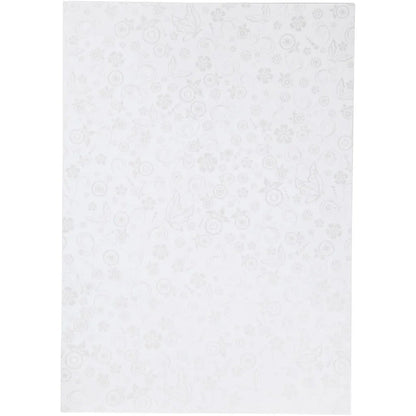 Glossy Paper Faint Silver Print Pattern Making Greeting Cards Invitations Crafts