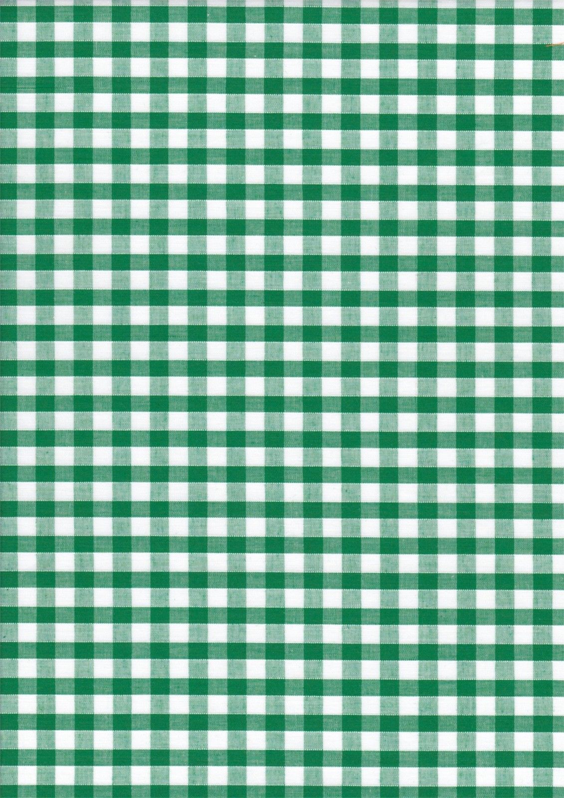 Green Gingham Polycotton 1/4" Checked Fabric Select Size 112cm Wide - Home - Crafts