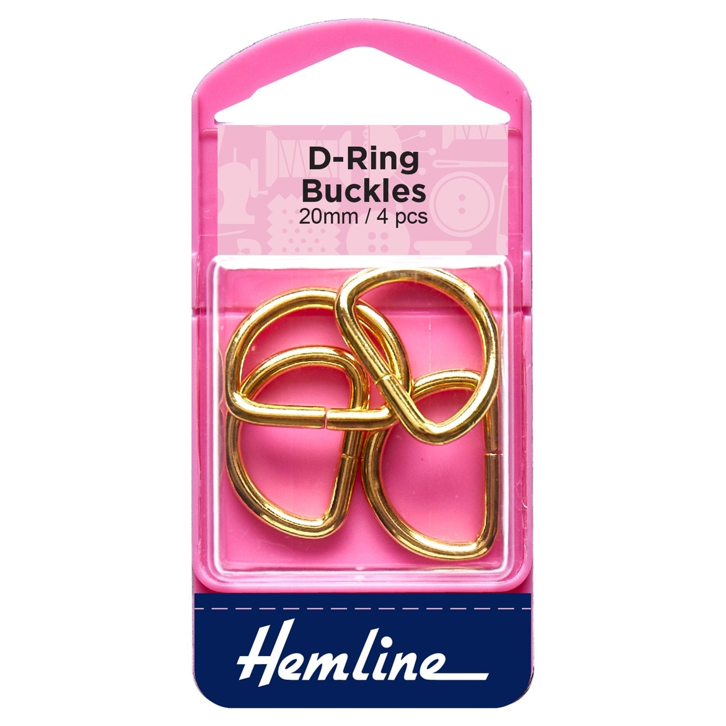 Hemline D Shaped Gold Rings Assortment Macramé Bag Making Crafts - Select Size - Home - Crafts