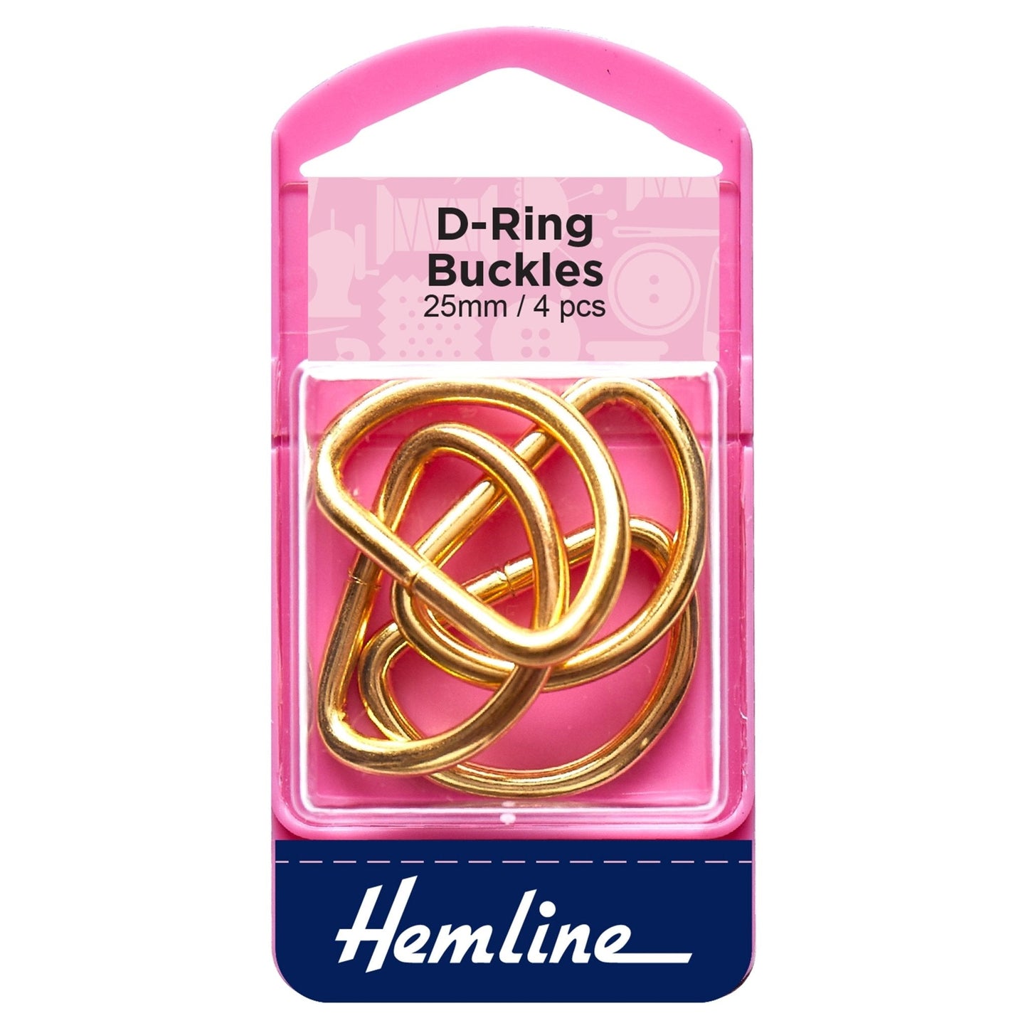 Hemline D Shaped Gold Rings Assortment Macramé Bag Making Crafts - Select Size - Home - Crafts