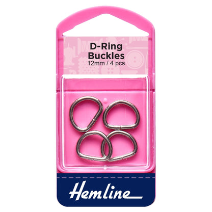 Hemline D Shaped Nickel Rings Assortment Macramé Bag Making Crafts - Select Size - Home - Crafts