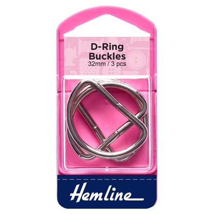 Hemline D Shaped Nickel Rings Assortment Macramé Bag Making Crafts - Select Size - Home - Crafts