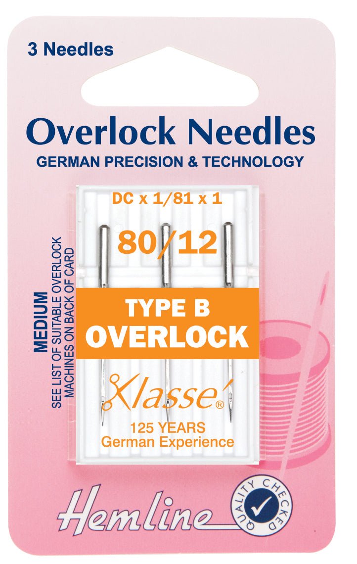 Hemline Overlock / Serger Machine Needles Type B Medium – Home-Crafts