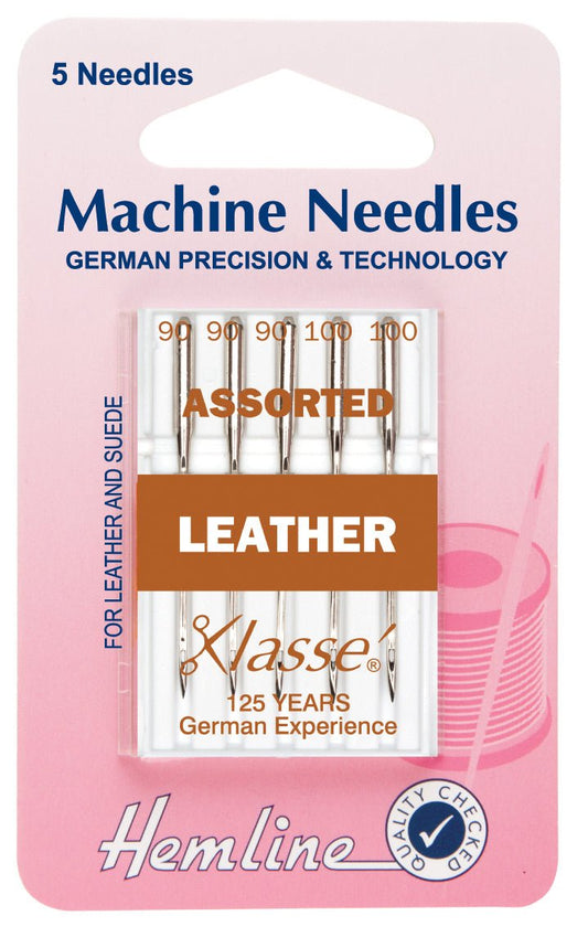 Hemline Sewing Machine Needles Leather Mixed Sizes - Home - Crafts