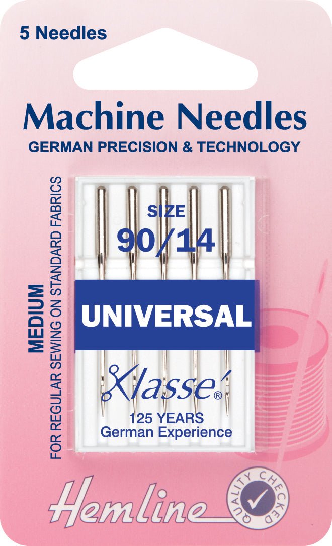 Hemline Universal Machine Needles Medium/ Heavy Size 90 / 14 - Home - Crafts
