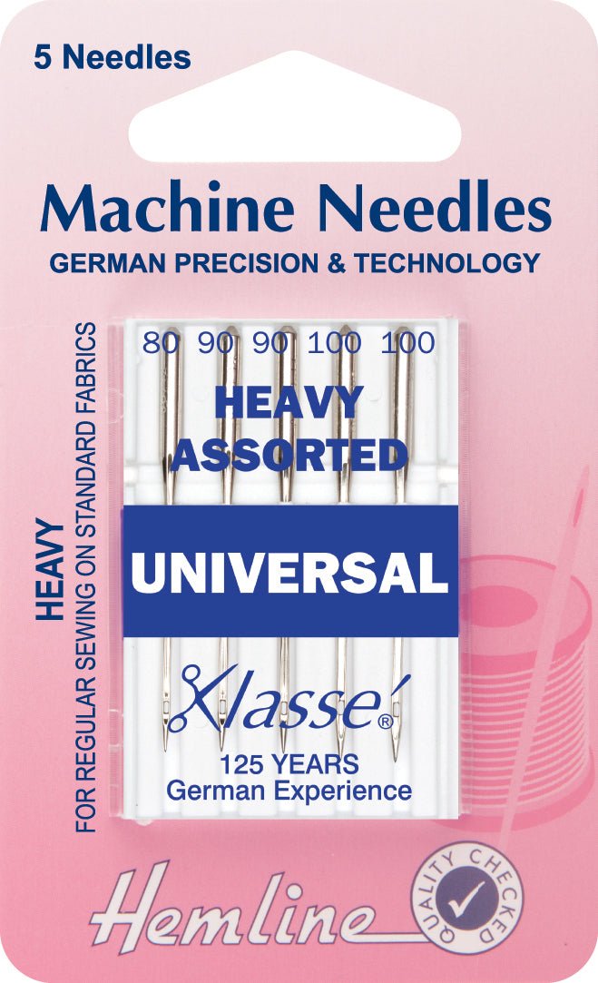 Hemline Universal Machine Needles Mixed Heavy Sizes - Home - Crafts