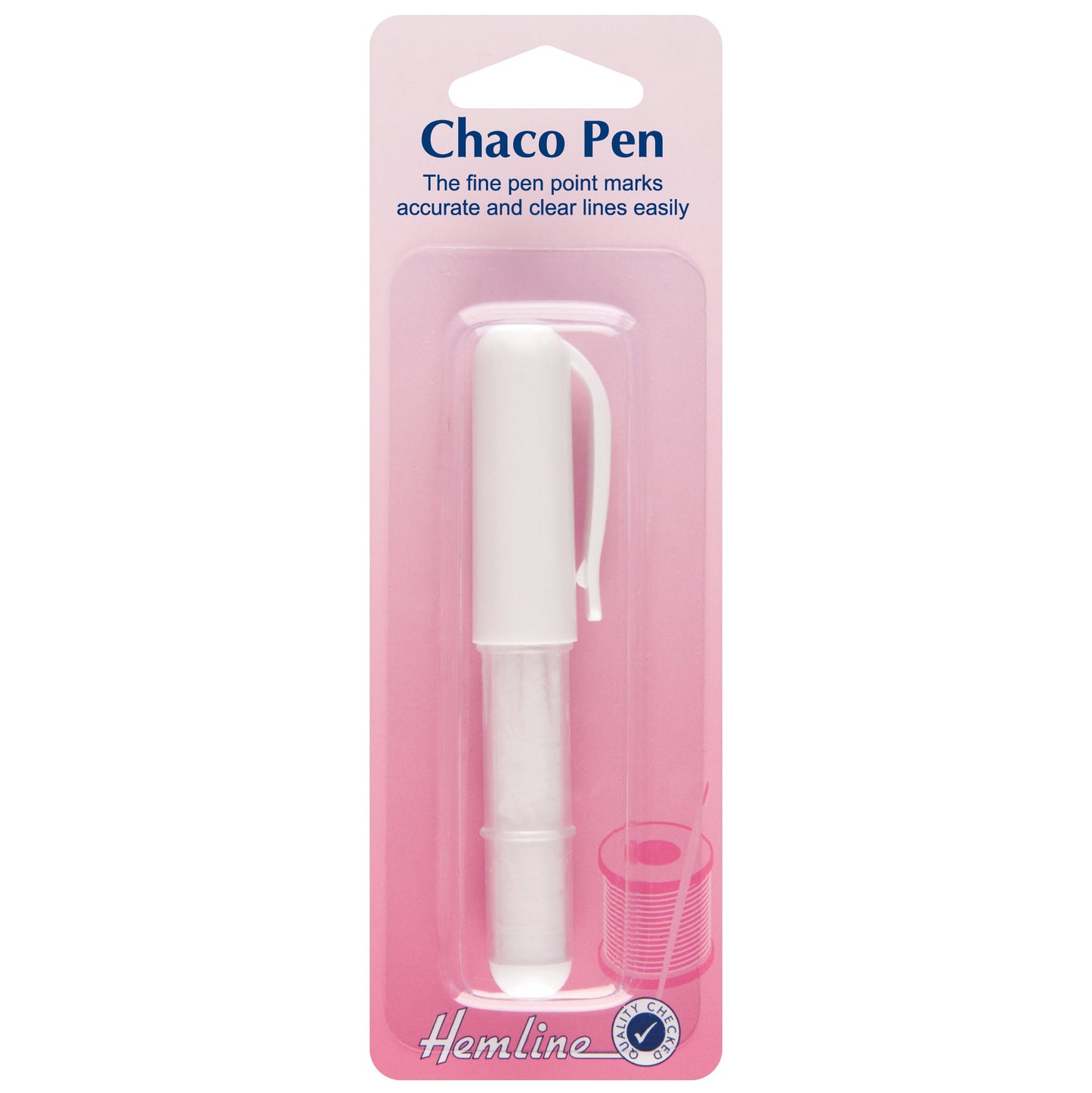 Hemline White Colour Fabric Marker Chalk Pen With Traction Wheel Dressmaking Hand Sewing - Home - Crafts